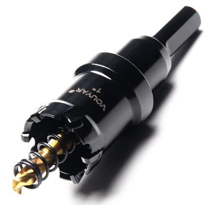 1" Tungsten Carbide Tipped Hole Saw Drill Bit for Hard Metal, 25.4mm Hole Cutter for Sheet Metal, Stainless Steel, Iron, Wood, Plastic - size: 1 in