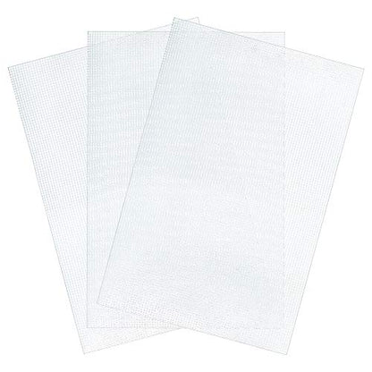 Pllieay 3 Pieces Big Size Mesh Plastic Canvas Sheets for Embroidery - size: 3Pcs 6 count