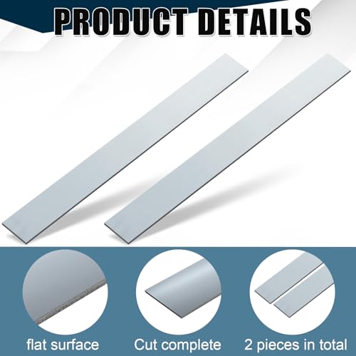 Yaocom 2 Pcs 304 Stainless Steel Flat Bar, 24" L,1" W,3/16" T - size: 24" L,1" W,3/16" T