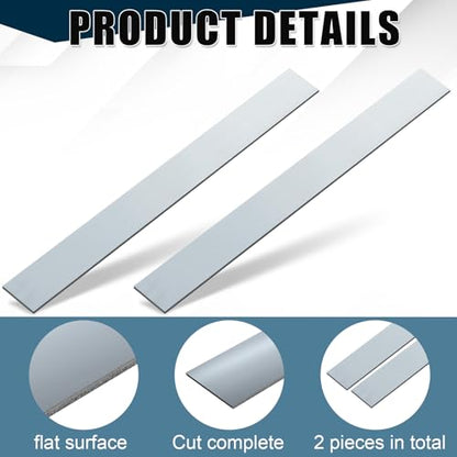Yaocom 2 Pcs 304 Stainless Steel Flat Bar, 24" L,1" W,3/16" T - size: 24" L,1" W,3/16" T