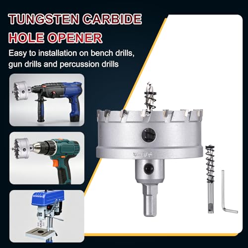 Tungsten Carbide Tipped Hole Saw 3-1/16 Inch 78mm Hole Cutter - size: 3-1/16 Inch (78mm)