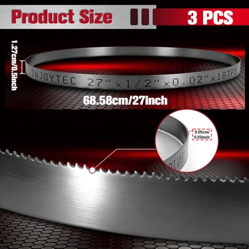 27 Inch Bandsaw Blades 18 TPI Sub-Compact Portable Band Saw Blades - size: 18T