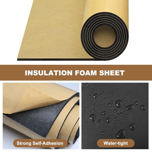 Eunice Sponge Neoprene Foam Sheet with Adhesive, 12 in x 59 in x 3/4 in - size: 12 in x 59 in x 3/4 in