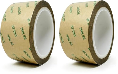 Gizmo Dorks 300LSE Double Sided Tape, Heavy Duty Clear Adhesive, 2 in x 36 ft, Heat Resistant, Waterproof, for Picture Hanging, LED Strips, DIY Crafts, Car Décor, Electronics (Pack of 2) - size: 2 inch x 36 feet (Pack of 2)