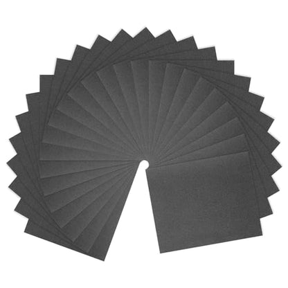 HARFINGTON 25pcs Sandpaper 80 Grit 9 x 11 Inch C-Weight Backing Silicon Carbide Abrasive Wet Dry Sanding Sheets for Wood Finishing, Metal Sanding, Automotive Polishing - size: 80 Grits
