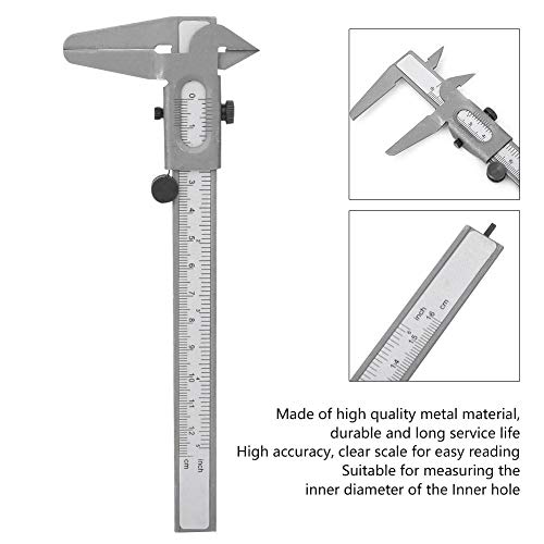 Metal Vernier Caliper Manual Fine Adjustment Measuring Caliper Tools Micrometer Ruler [5inch],Angle Measuring Caliper
