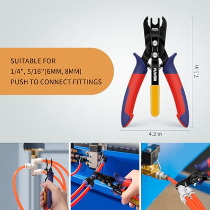 PLANEKO Air Line Removal Tool for 1/4" 5/16" Pneumatic Hose Removing - size: 1/4", 5/16"