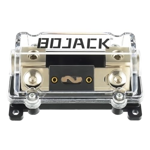 BOJACK 0/2/4 Gauge AWG in-Line ANL fuse Holder with 20 Amp No Wire Terminals Needed Inline Fuse Holder with Insulating Cover, Automotive 4, 2, 0 Gauge Fuse Block - size: 20A