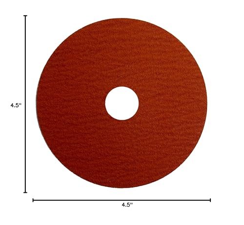 Weiler 69854 Tiger Ceramic Alumina Resin Fiber Sanding & Grinding Disc, 4-1/2" Diameter, 80 Grit, 7/8" Arbor Hole (Pack of 25) - size: 7/8" Arbor, style: 80 Grit