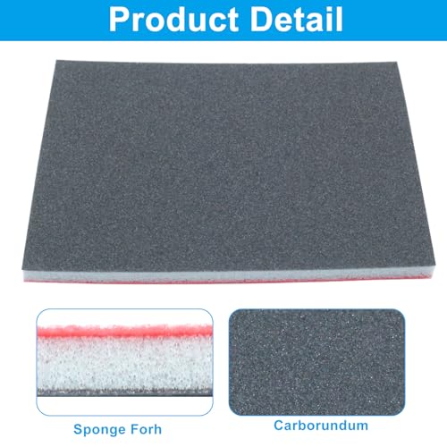 600 Grit Sanding Sponge, 4" x 3", 20Pcs - style: 600 Grit