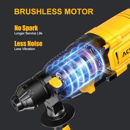 ACROPOW SDS-Plus Cordless Rotary Hammer Drill for Dewalt 20V Battery