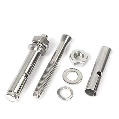 2 Pcs M12 x 120mm 304 Stainless Steel Expansion Bolt External Hex Expansion Screw Bolt Sleeve Anchor，Pool Safety Cover Expansion Bolts，for Concrete - size: M12 x 120mm