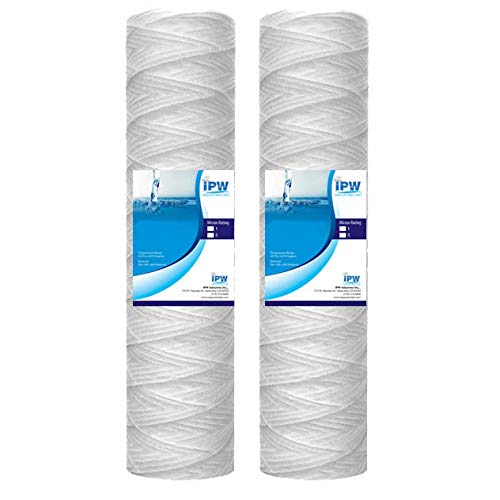 IPW Industries Inc. - 2-Pack 5-Micron String Wound Sediment Filter - Universal Whole House Water Filter Cartridge Replacements for EcoPure EPW2S-WH - style: 2-Pack