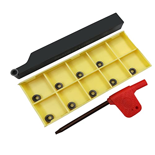 1/2" SRACR1212 H06+10Pc R3 Inserts Lathe Turning Holders 90 Degrees Lathe Turning & Profiling Tool Holder for Round Carbide Inserts RCMT0602MO Right Hand (SRACR 1212 H06 + R3 Gray) - style: SRACR 1212H06+10psc R3 Gray