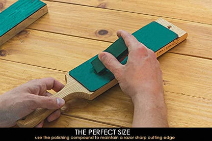 BeaverCraft Leather Strop Compound for Knife Sharpening - Green Polishing Compounds 2 OZ -Stropping Compound - Honing Buffing Compounds P02