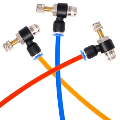 5Pcs Pneumatic Quick Connect Air Hose Fittings, OD 4mm Tube x 1/8"NPT Male Thread Push to Connect Fittings, Pneumatic Air Flow Control Valve Quick Connector - size: 4mmx1/8"NPT