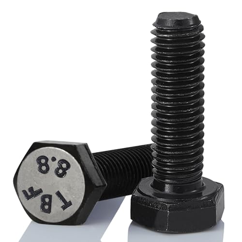 M8 x 30mm 15Pcs Hex Head Screws Bolts, M8 x 1.25 Bolt, 8.8 Grade Alloy Steel, Hexagon Head Screws, Black Oxide Finish, Metric Full Machine Thread - size: M8 x 30 mm(15PCS)