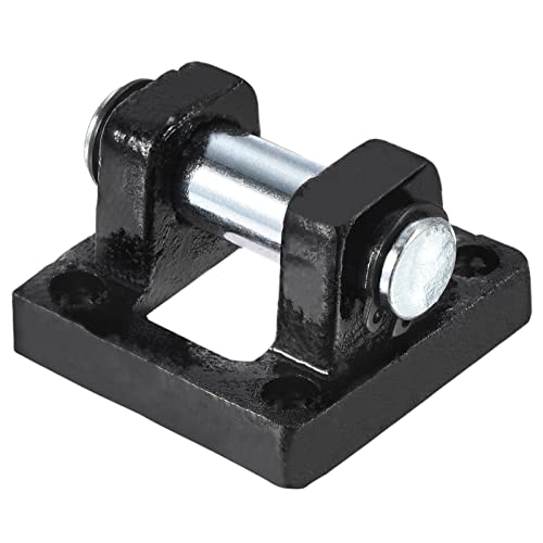 PATIKIL 50x50x32mm Air Cylinder Pneumatic Rod Pivot Clevis Mounting Bracket Rear Mount Part, Black - size: 50 x 50 x 32mm