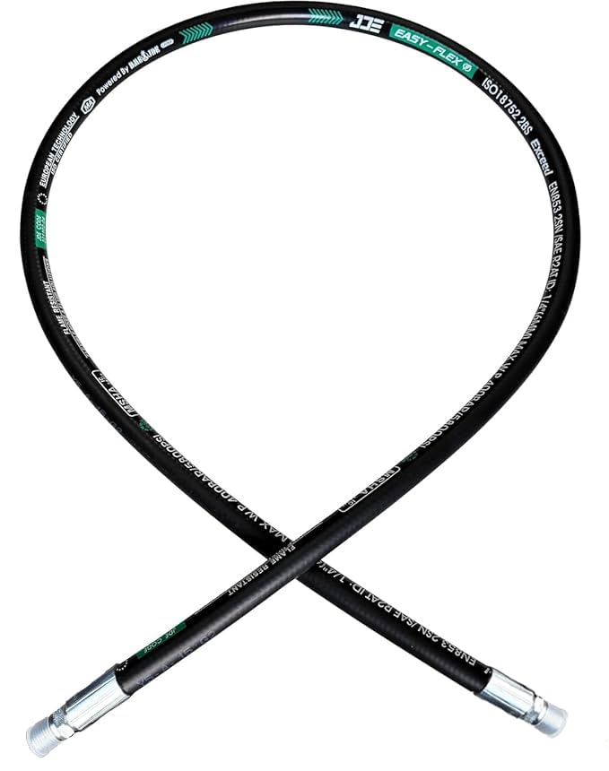 Heroson15611-12-12RW Hydraulic Hose Assembly 3/4 ”,60 ”Long,Hydraulic Hose with Male NPT X Male NPT，3118PSI，Black - size: 15611-12-12RW-60in
