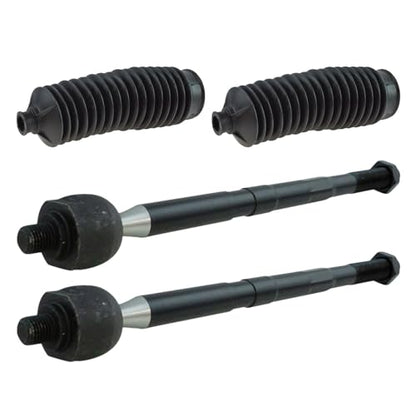 TRQ Front Steering Kit Steering Rack & Pinion Bellow Tie Rod - style: PSA27292