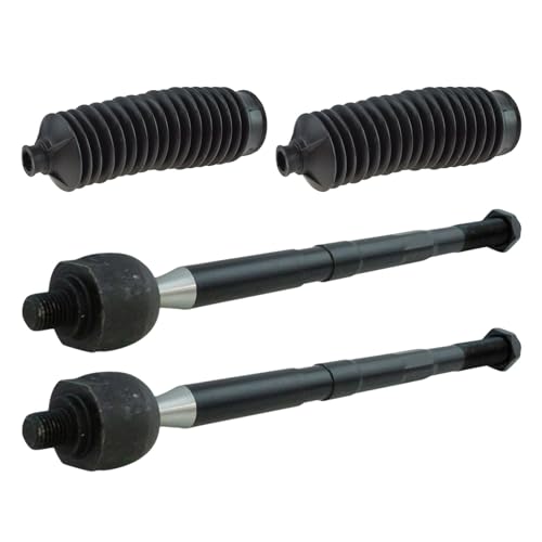TRQ Front Steering Kit Steering Rack & Pinion Bellow Tie Rod - style: PSA27292