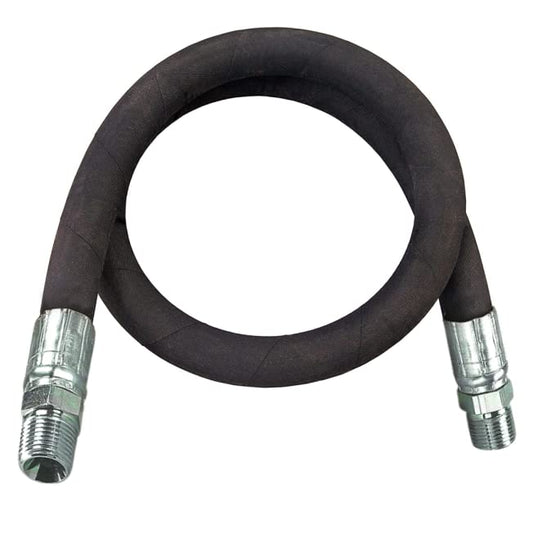 1/2" x 120" Hydraulic Hose Assembly - Male x Male NPTF Pipe Thread Fittings Crimped (2-Wire, 100R2AT) - size: 120 Inches (10 Feet), style: 1/2" NPTF Thread Male Pipe Ends