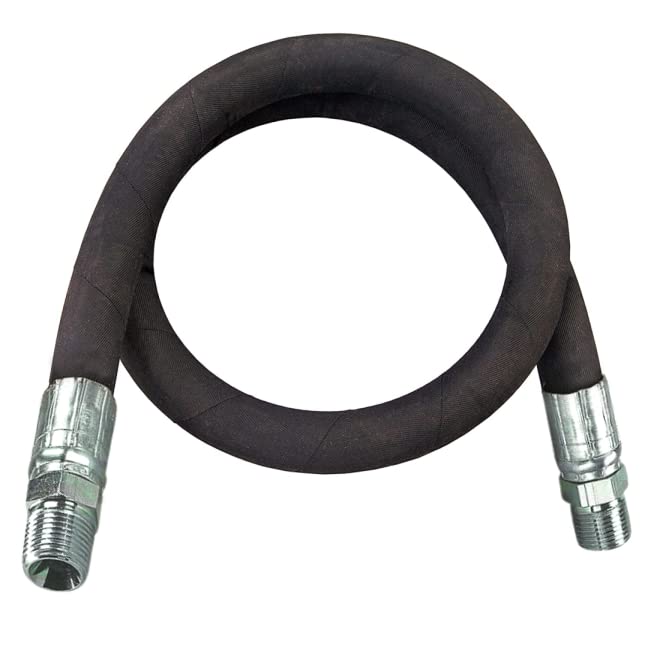 3/4" x 24" Hydraulic Hose Assembly - Male x Male NPTF Pipe Thread Fittings Crimped (2-Wire, 100R2AT) - size: 24 Inches (2 Feet), style: 3/4" NPTF Thread Male Pipe Ends