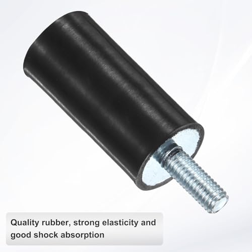 M METERXITY 8-Pack Rubber Mounts D15mmxH30mm Male/Female Vibration Isolators Cylindrical Shock Absorber W M5 x 12mm Studs for Air Compressor/Car/Pump/Boat/Garage Motor/Bobbins Rubber Isolators - size: M5 x 12mm, 15mm x 30mm