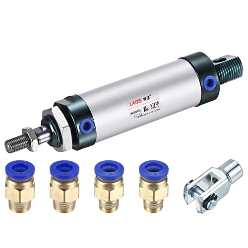 MECCANIXITY Pneumatic Air Cylinder MAL32X50 32mm Bore 50mm Stroke - size: 32X50 mm