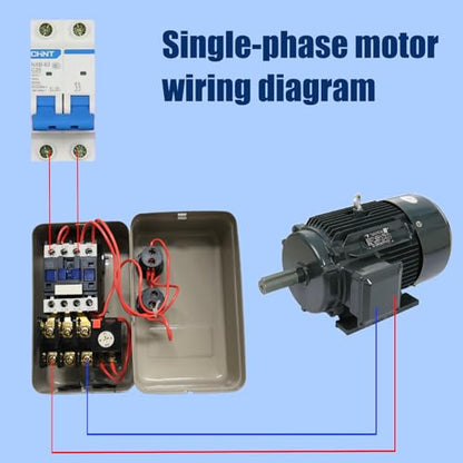 Magnetic Motor Starter 220V Magnetic Electric Motor Starter for Air Compressor, 3-Phase/Single-Phase Switch Magnetic Starter - style: 220v 15KW-20HP