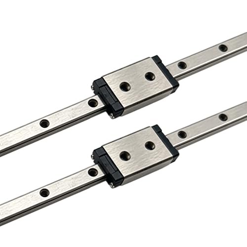 MGN3 Linear Rail 80mm 3.15" 2PCS MGN3 Miniature Linear Motion Slide Rail + 2PCS MGN3H 3mm Linear Sliding Bearing Carriage Block Black for 3D Printer and CNC Machine - size: L: 80mm / 3.15 inch, style: MGN3 Rail + H Block