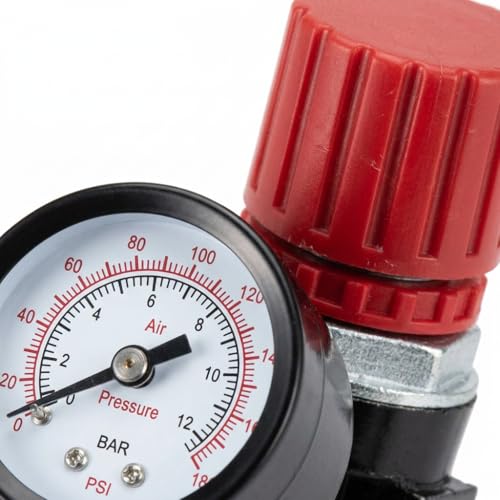AB-9051114 Air Compressor Pressure Regulator Fits Bostitch Husky Hitachi & Craftsman - color: Pressure Regulator With Gauge