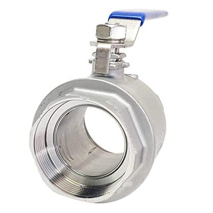 2" Female Ball Valve NPT Thread 316 Stainless Steel Full Port Ball Valve WOG1000 US Stock - size: 2 Inch