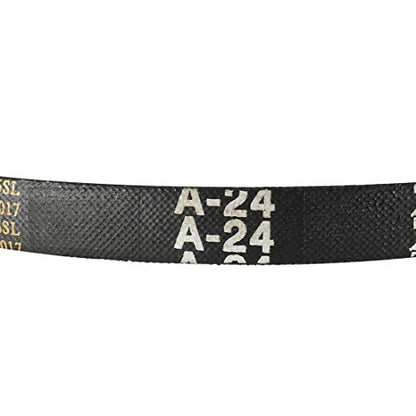 uxcell A24 Drive V-Belts 24" Inner Length 13mm Width 8mm Thick JIS Standard A-Section Rubber Drive Industrial Transmission Belt - size: 24"