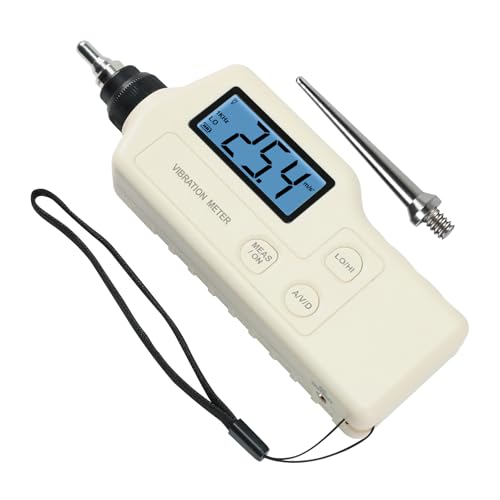 Handheld Digital Vibration Meter Tester, High-Precision Piezoelectric Vibrometer Analyzer for Acceleration, Velocity & Displacement Measurement, Dual Frequency Mode (10Hz–15kHz)