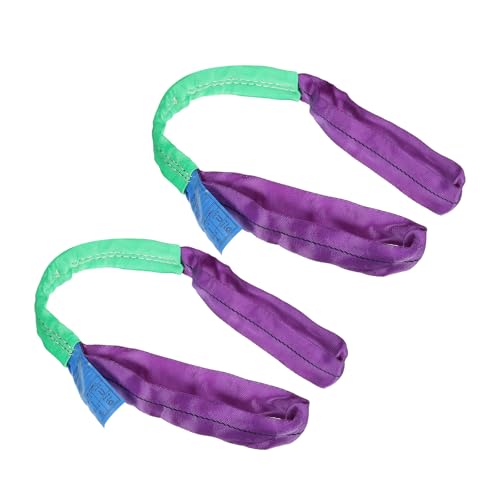 PATIKIL Lifting Slings Straps 2Pcs 3ft Heavy Web Slings 2204lbs,Purple - color: Purple, size: 2204lbs