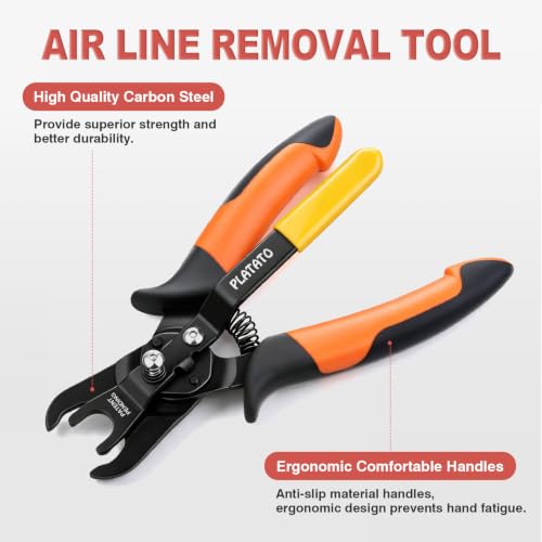 PLATATO Push to Connect Fittings Disconnect Tong Tool for Removing Push-fit Pneumatic Fittings 1/4”, 5/16” (6mm, 8mm) Quick Connect Air Hose Fittings Removal Tool - size: 6-8mm