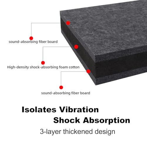 2-Pack Studio Monitor Speaker Noise Isolation Pads 3-Layer Acoustic Stand Riser Foam Subwoofer Isolation Pad Audio Vibration Platform Stabilizer (Medium - for 5-8 inches) - size: Medium - for 5-8 inches