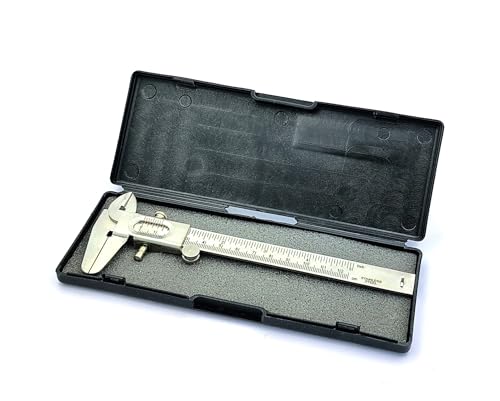Non Digital Vernier Caliper Metric -Imperial Measuring System Tools for Inside, Outside, Depth & Step Measurements (Stainless Steel Body) - style: (STAINLESS STEEL BODY)