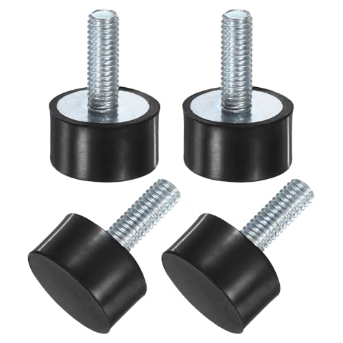 M METERXITY 4Pcs Rubber Mounts D20mmxH10mm Cylindrical M6x18mm Studs - size: M6 x 18mm, 20mm x 10mm