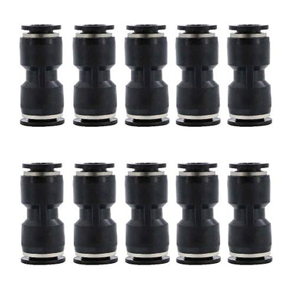 Beduan Pneumatic Push to Connect Fitting, 5/16" x 5/16" Tube OD Straight Quick Adapter Air Fitting （Pack of 10） - size: 5/16" Tube OD