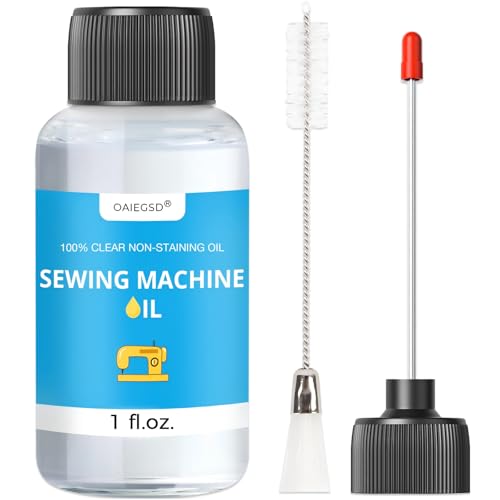 1oz Fine Light Sewing Machine Oil Cleaning Kit w/ 1.5" Needle Tip & Brush - size: 1oz