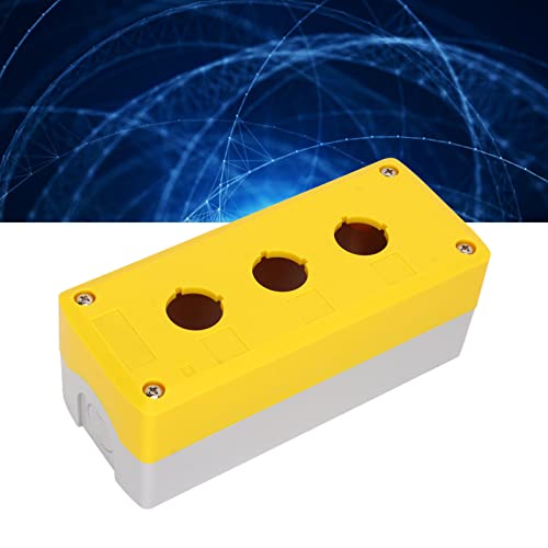 3 Holes 22mm Push Button Box,IP65 Waterproof Switch Control Station Box,Single Push Button Switch Control Enclosure Case for Power Equipments
