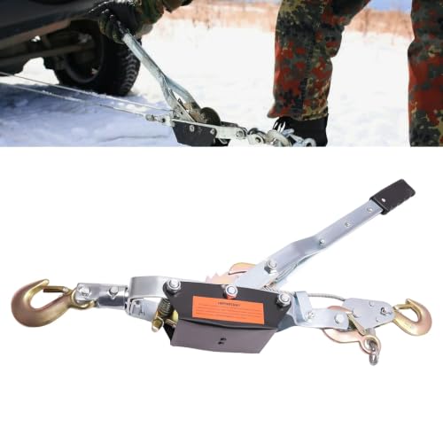 Power Puller Hand Winch, Manual Cable Puller with 11023 lbs Pull & 4409 lbs Lift Capacity, Heavy Duty Anti-Reverse for Vehicle Recovery, Farm, Construction