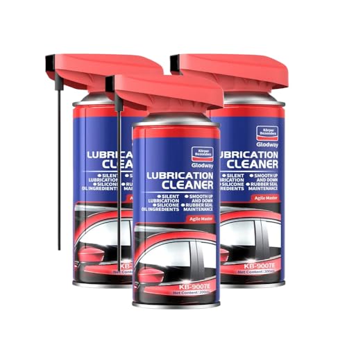 Glodway Garage Door Lubricant Spray,High Performance Fast Drying Grease for Metal Parts,Sliding Door Tracks,Locks,Hinges,Chains,No Sticky Residue,Long Lasting Protection,7 OZ，3 Pack - size: 3 Pack