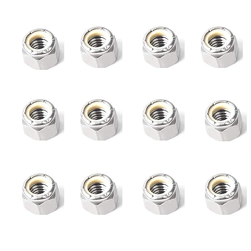 5/16-18 Inch Nylon Insert Hex Lock Nuts,Hincell 60pcs 304 Stainless Steel Locknuts, Hex Drive, Bright Finish, - size: 5/16-18(60pcs)