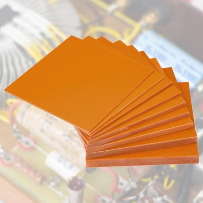 PATIKIL Orange Phenolic Sheet 150 x100x1mm Laminated Resin Plate 6pcs - size: 150x100x1mm
