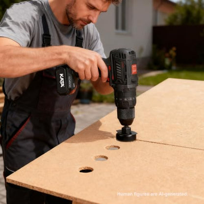 KATA 25 Piece Hole Saw Kit with 3/4"-6" for Wood, Drywall, PVC and Plastic - color: 25PC-Black Hole Saw Kit