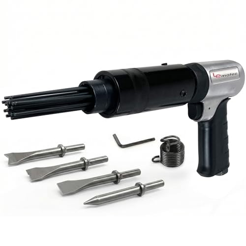 LE LEMATEC Pneumatic Needle Scaler for Rust, Paint & Weld Slag Removal
