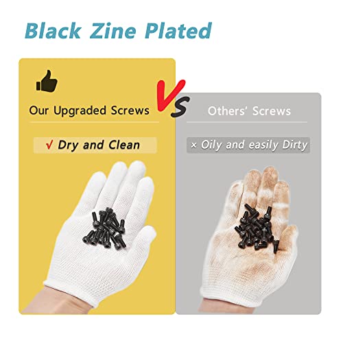 Kadrick M2 M3 M4 M5 Screws Nuts and Washers Assortment, Grade 12.9 Alloy Steel, Hex Socket Head Cap Metric Bolts and Nuts Kit, Black Zinc Palted,Anti Rust Upgrade - size: M2-M5 1230Pcs